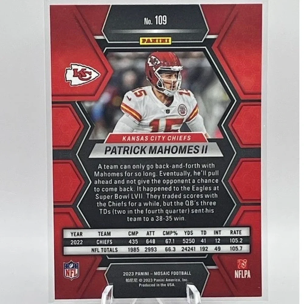 Patrick Mahomes II 2023 Panini Mosaic 109 NFL Kansas City Chiefs